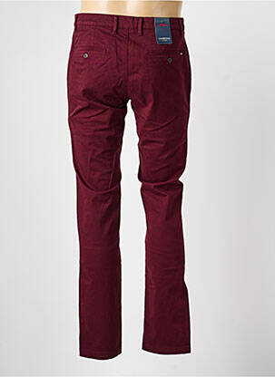 Pantalon chino țesătură poplin mărime normală roșu CAMBRIDGE bărbat