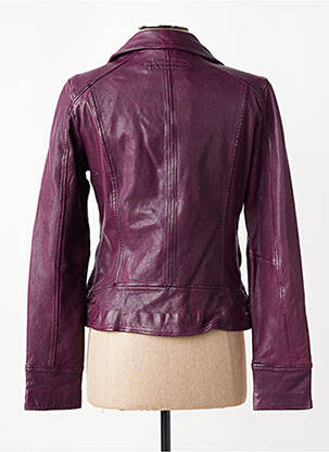 Geacă din piele buzunare violet OAKWOOD femeie