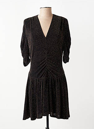 Rochie scurtă mâneci scurte mâneci scurte negru PLEASE femeie