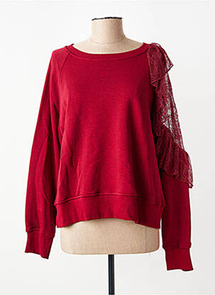 Hanorac broderie mâneci lungi roșu PLEASE femeie