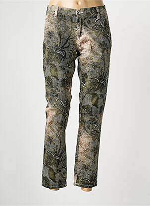 Pantalon drept elasticitate mărime normală verde PLEASE femeie