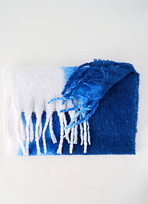 Eșarfă tricot tricot chenille albastru ICHI femeie
