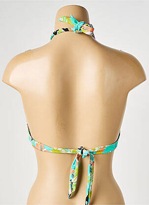 Sutien de costum de baie elasticitate top triunghiuri verde PIECES femeie