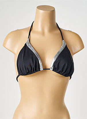 Sutien de costum de baie elasticitate top triunghiuri negru PIECES femeie