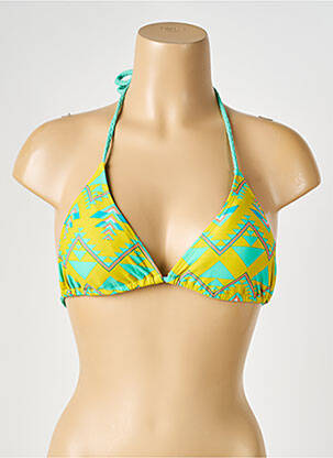 Sutien de costum de baie elasticitate sutien cu susținere înaltă și burete detașabil galben PIECES femeie