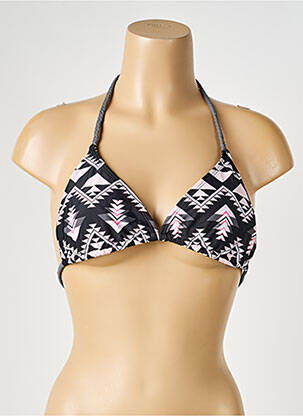 Sutien de costum de baie elasticitate top triunghiuri negru PIECES femeie