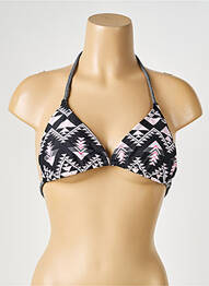 Sutien de costum de baie elasticitate top triunghiuri negru PIECES femeie