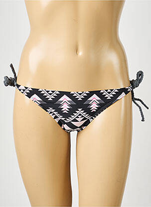 Chiloți de baie imprimeu fantezie bikini negru PIECES femeie