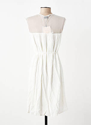 Rochie midi țesătură crep mâneci scurte alb VILA femeie