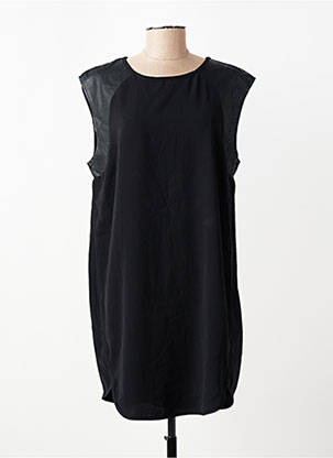 Rochie midi țesătură crep mâneci scurte negru VILA femeie