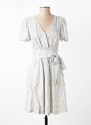 Rochie midi mâneci scurte mâneci scurte alb SUNCOO femeie