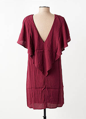 Rochie midi țesătură crep mâneci scurte violet VILA femeie