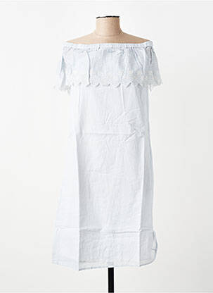 Rochie midi mâneci scurte mâneci scurte albastru VILA femeie