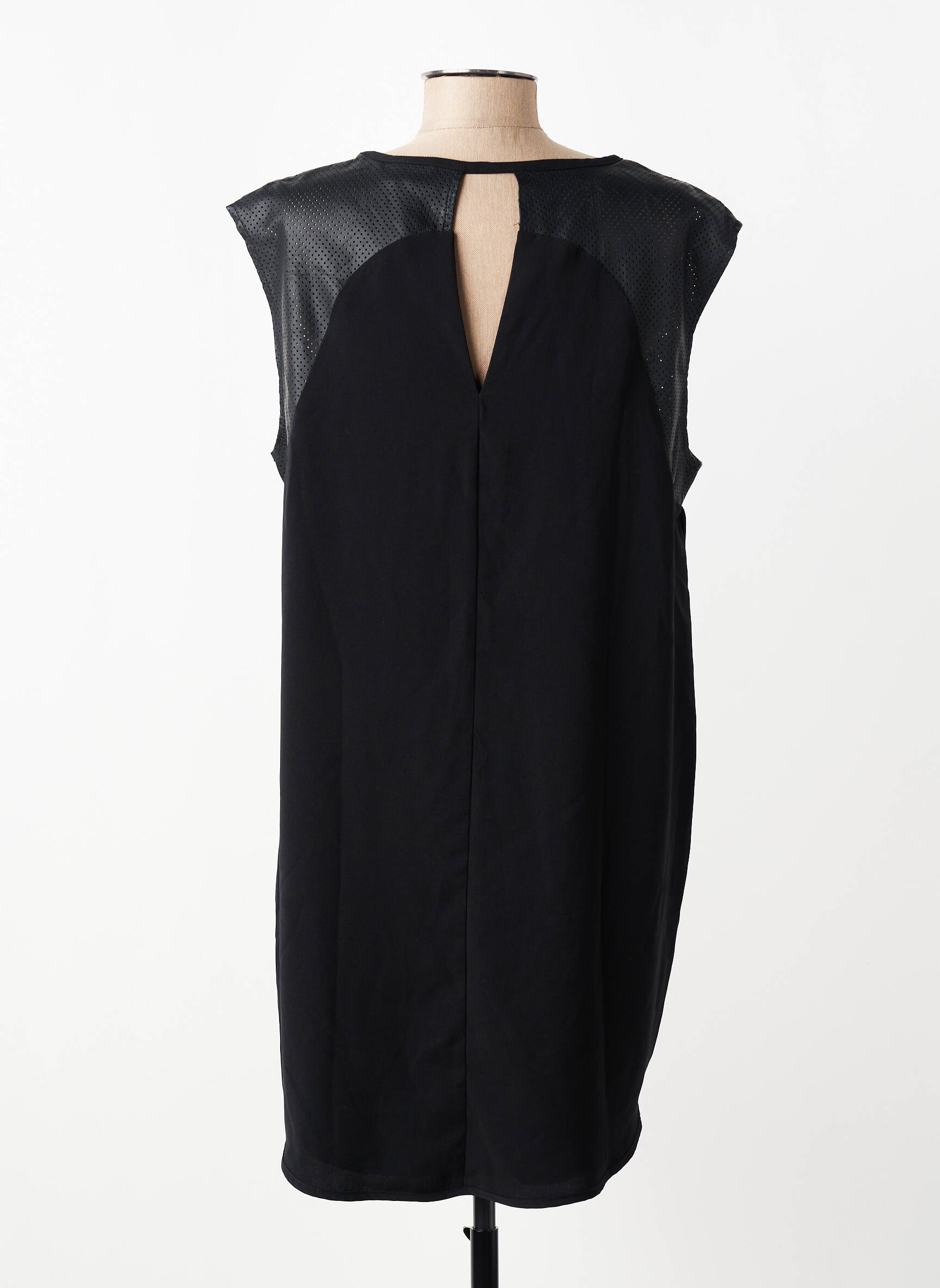 Rochie midi țesătură crep mâneci scurte negru VILA femeie