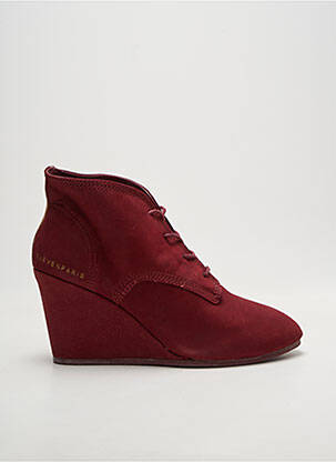 Botine/ghete nubuc toc de 7 la 9 cm violet ELEVEN PARIS femeie