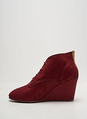 Botine/ghete nubuc toc de 7 la 9 cm violet ELEVEN PARIS femeie