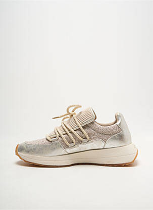 Adidași țesătură satinată toc de 4 la 6 cm auriu ARMISTICE femeie