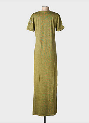 Rochie lungă mâneci scurte mâneci scurte verde ROSE GARDEN femeie