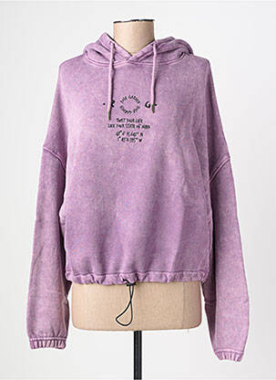Hanorac cu glugă broderie mâneci lungi violet ROSE GARDEN femeie