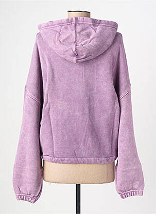 Hanorac cu glugă broderie mâneci lungi violet ROSE GARDEN femeie
