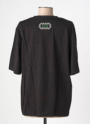 Tricou croială dreaptă mâneci scurte negru ROSE GARDEN femeie