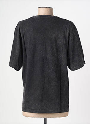 Tricou croială dreaptă mâneci scurte negru ROSE GARDEN femeie