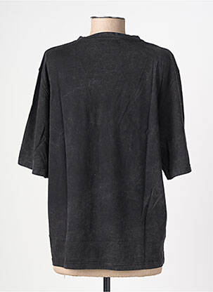 Tricou croială dreaptă mâneci scurte negru ROSE GARDEN femeie