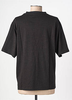 Tricou croială dreaptă mâneci scurte negru ROSE GARDEN femeie