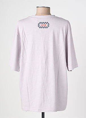 Tricou croială dreaptă mâneci scurte violet ROSE GARDEN femeie