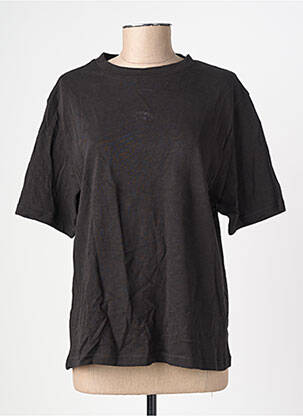 Tricou croială dreaptă mâneci scurte negru ROSE GARDEN femeie