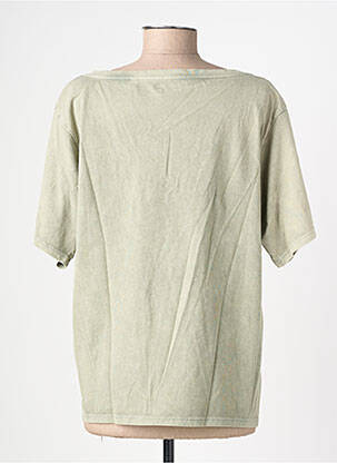 Tricou croială dreaptă mâneci scurte verde ROSE GARDEN femeie