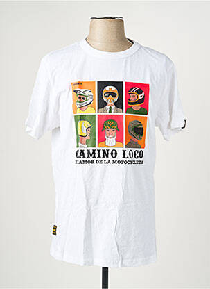 Tricou elasticitate mâneci scurte alb DAYTONA bărbat