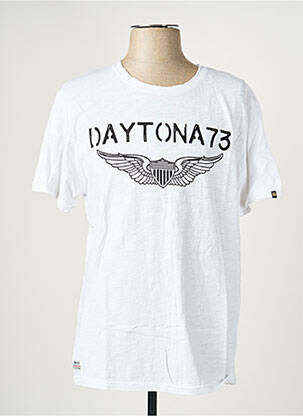 Tricou elasticitate mâneci scurte alb DAYTONA bărbat