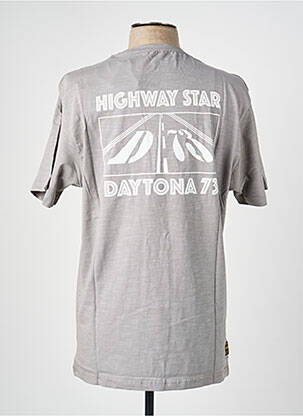 Tricou țesătură melanj mâneci scurte gri DAYTONA bărbat