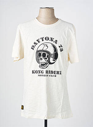 Tricou elasticitate mâneci scurte bej DAYTONA bărbat
