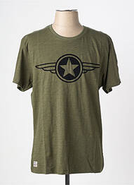 Tricou croială cambrată mâneci scurte verde DAYTONA bărbat