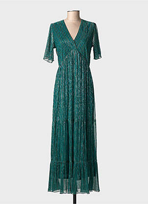 Rochie lungă mâneci scurte mâneci scurte verde GRACE & MILA femeie