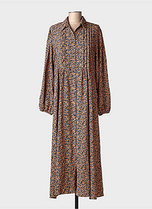 Rochie lungă mâneci lungi mâneci lungi portocaliu RUE MAZARINE femeie