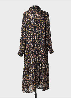 Rochie lungă țesătură poplin mâneci lungi negru MOLLY BRACKEN femeie
