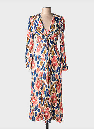 Rochie lungă mâneci lungi mâneci lungi albastru GRACE & MILA femeie