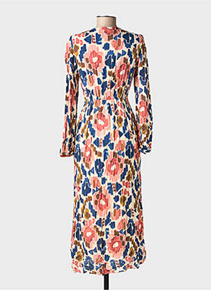 Rochie lungă mâneci lungi mâneci lungi albastru GRACE & MILA femeie