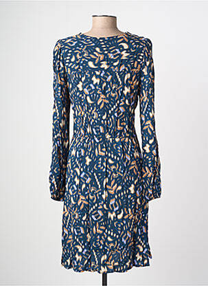 Rochie midi imprimeu fantezie mâneci lungi albastru B.YOUNG femeie