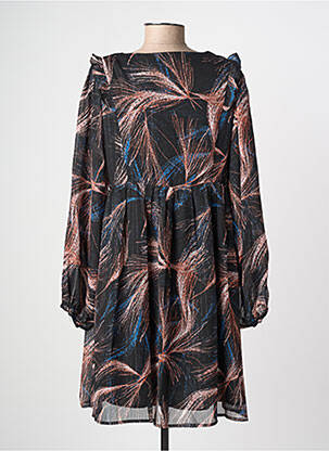 Rochie scurtă croială evazată mâneci lungi negru MOLLY BRACKEN femeie