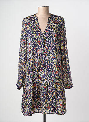Rochie midi imprimeu fantezie mâneci lungi albastru MOLLY BRACKEN femeie