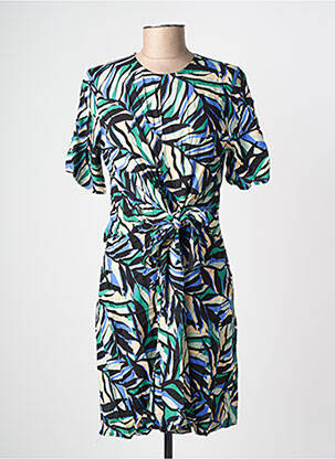Rochie midi imprimeu fantezie mâneci scurte albastru MOLLY BRACKEN femeie