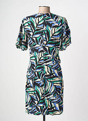 Rochie midi imprimeu fantezie mâneci scurte albastru MOLLY BRACKEN femeie