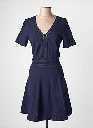 Rochie midi mâneci scurte mâneci scurte albastru LA PETITE ETOILE femeie