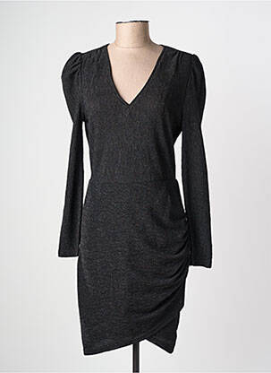 Rochie midi mâneci lungi mâneci lungi negru LA PETITE ETOILE femeie