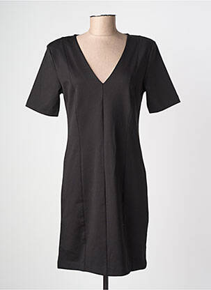 Rochie midi mâneci scurte mâneci scurte negru ICHI femeie