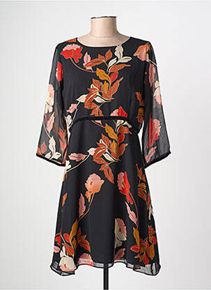 Rochie scurtă croială fluidă mâneci 3/4 negru MOLLY BRACKEN femeie